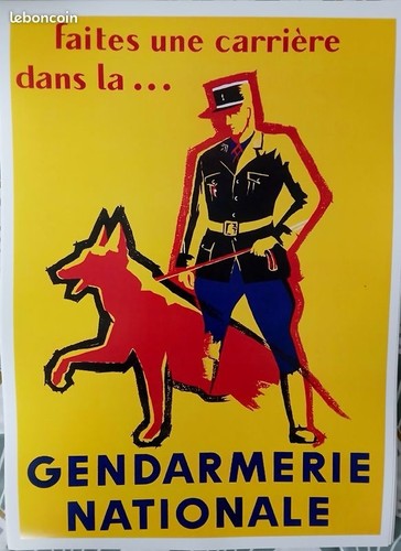 Affiche poster gendarmerie - affiche,