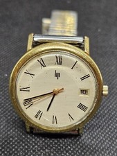 Montre Ancienne Lip Homme cadran en plaque or F995