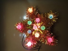 Cimier Etoile Sapin 11 Lampes Multicolore Électrique Deco Noël Ancienne 