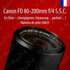 Canon FD 80-200mm f4 S.S.C. Breechlock - CHAMPIGNONS à TOUS les étages