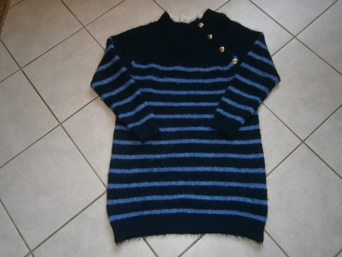 Robe laine rayée - robe,