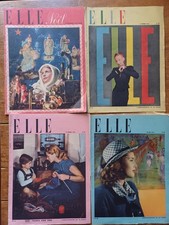 Elle - magazine féminin - tête de série - n° 5/13/1528 - 4 numéros - 1945/46  BE