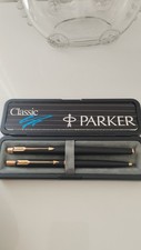Parure Stylos Parker Classic Flighter Fountain & Ballpoint Pen Black Matte 