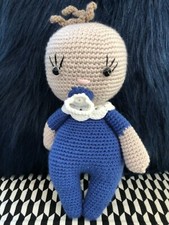 Doudou poupée bébé et sa tétine crocheté main