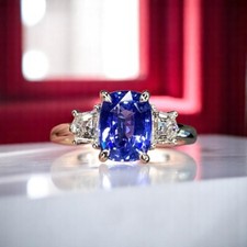 Bague de mariage saphir bleu