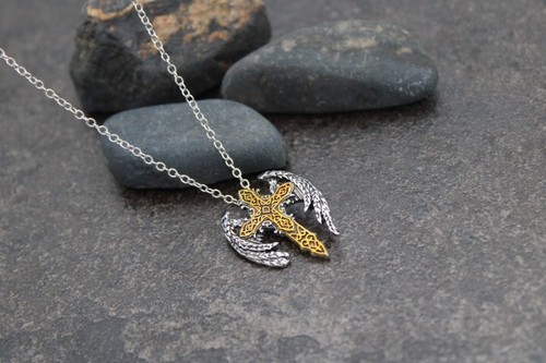 Collier croix ailes - , ciel