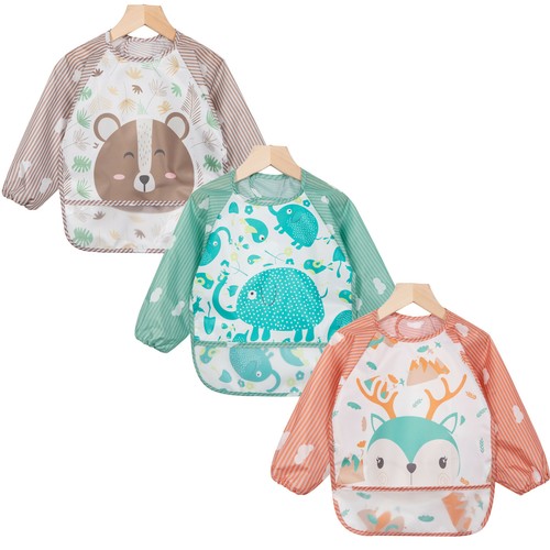 3pcs bavoirs manches - manches, longues