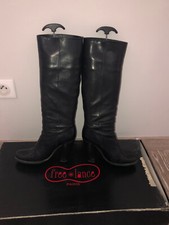 jolies bottes à talons en cuir noir FREE LANCE emma 9 pointure 36 peu portées