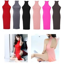 Robe de nuit mi-longue sexy à