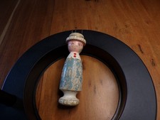 Jouet ancien Tricotin en bois peint ( ref 17 )