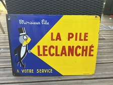 Plaque émaillée Biface La Pile Leclanché