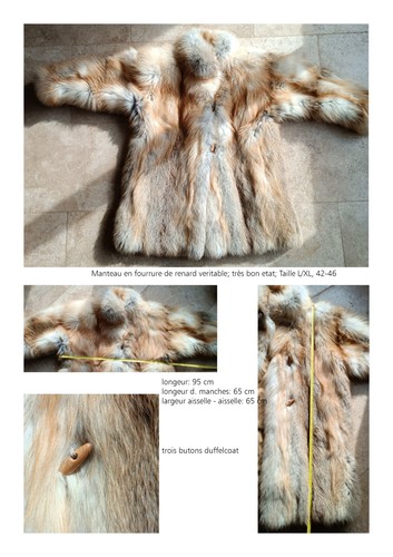 Manteau fourrure véritable - fourrure,