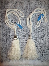 1 PAIRE D'EMBRASSES VINTAGE-POMPON GLAND PASSEMENTERIE--68 CM-N°1