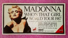 Madonna Billet concert 1987 Paris / Parc de sceaux N°020355