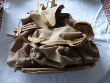 VINTAGE ANCIEN SAC A DOS ENFANT EN TOILE LAFUMA ARMATURES METAL DES ANNEES 50