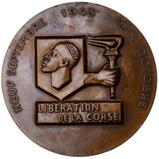 France, Médaille, Seconde Guerre Mondiale, Libération de la Corse, 1943