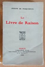 LE LIVRE DE RAISON de Joseph de Pesquidoux