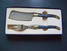 Service à Fromage LAGUIOLE / Couperet & Fourchette / Coffret à Fromage 2 pièces