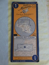 carte  michelin 1 anvers rotterdam 1952