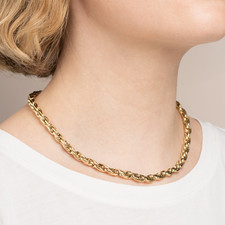 Collier maille palmier 45cm en