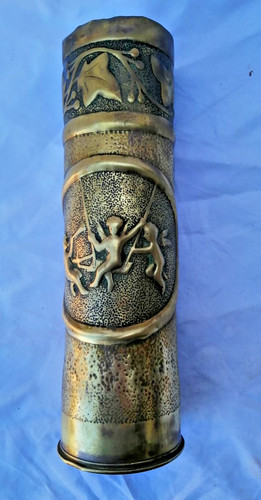 Ancienne douille obus poilu - ancienne,