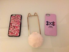 3 Coques fantaisie pour Iphone 6S / Disney D..r chat / en tres bon état 