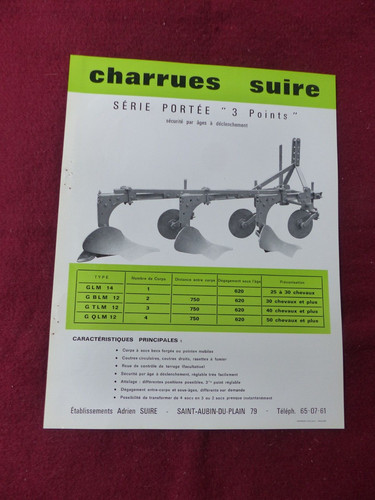Prospectus agricole charrues - prospectus,