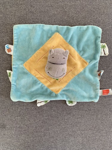 Doudou hippopotame bleu - , et