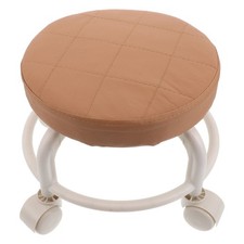  Tabouret bas à roulettes pivotant à 360° - Repose-pieds en cuir synthétique