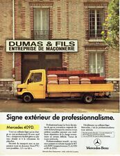 Publicité Advertising 1019 1985  Mercedes-Benz  fourgon utilitaire 409D