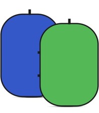 Chromakey fond vert / bleu  - toile de fond pliable réversible 150x200