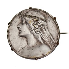 Ancienne Broche Plaqué Argent