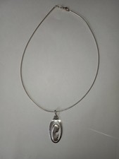 Collier avec pendentif religieux Marie - Lourdes - Argent 925 - 8,48 gr