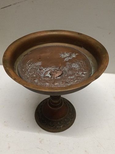 Coupe sur pied bronze et - bronze,