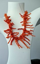 BIJOU ANCIEN COLLIER EN CORAIL OCÉANIE 