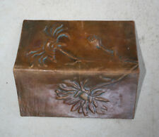 ancienne petite liseuse ou carnet de bal cuir art nouveau  14 x 14 cm ouverte