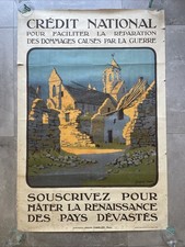 Affiche originale Credit National - Constant Duval -  WW1  1918