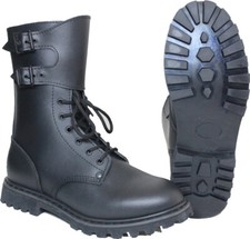 Bottes en Cuir Noir de l'Armee Francaise Ranger Buckle - Nouvelles Chaussures