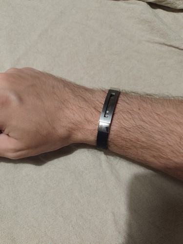 Bracelet homme caoutchouc noir