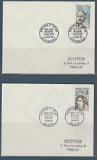 enveloppe 1er jour série des 6 célébrités  de   1962