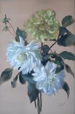 Huile s/papier Fleurs Nature