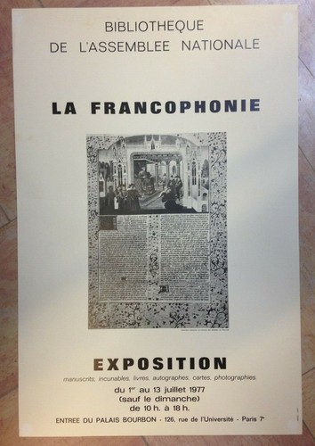Francophonie 1977 affiche - francophonie,