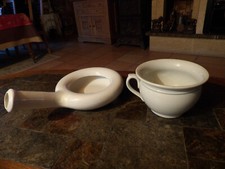 Ancien urinoir,faience,vase de nuit,Digoin,Sarreguemines,pot de chambre enfant