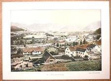STEYR LEOBEN Vue du Thabor Styrie Autriche - Photochromie fin 19ème Gravure