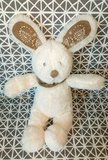 Doudou peluche  lapin blanc