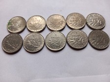 LOT de 10 Pièces 1 franc