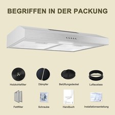 Hotte basse 60 cm évacuation air circulation hotte lampe LED neuve