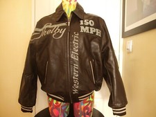 RARE BUCO PRODUCT  VINTAGE CUIR MARRON AVEC BRODAGES ET PATCH TAILLE L/XL