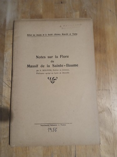 Notes sur flore massif - notes,
