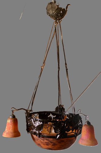 Grand lustre art nouveau - , fer